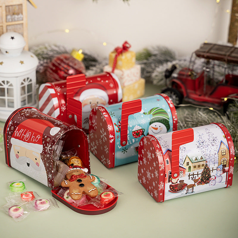 Christmas Mailbox & Gift Boxes - Tin Candy Boxes & Festive Ornaments