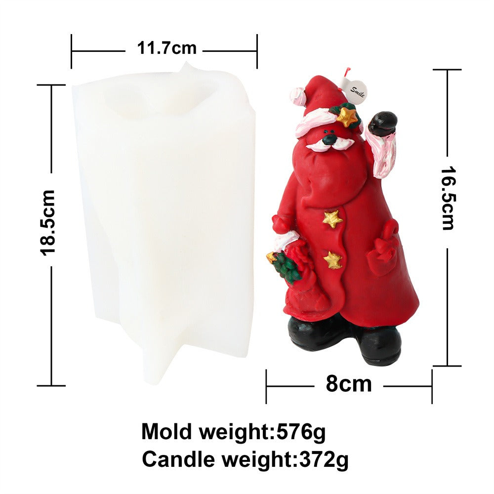 3D Christmas Tree Candle Mold - Aromatherapy Ornaments & Santa Gift Box Décor