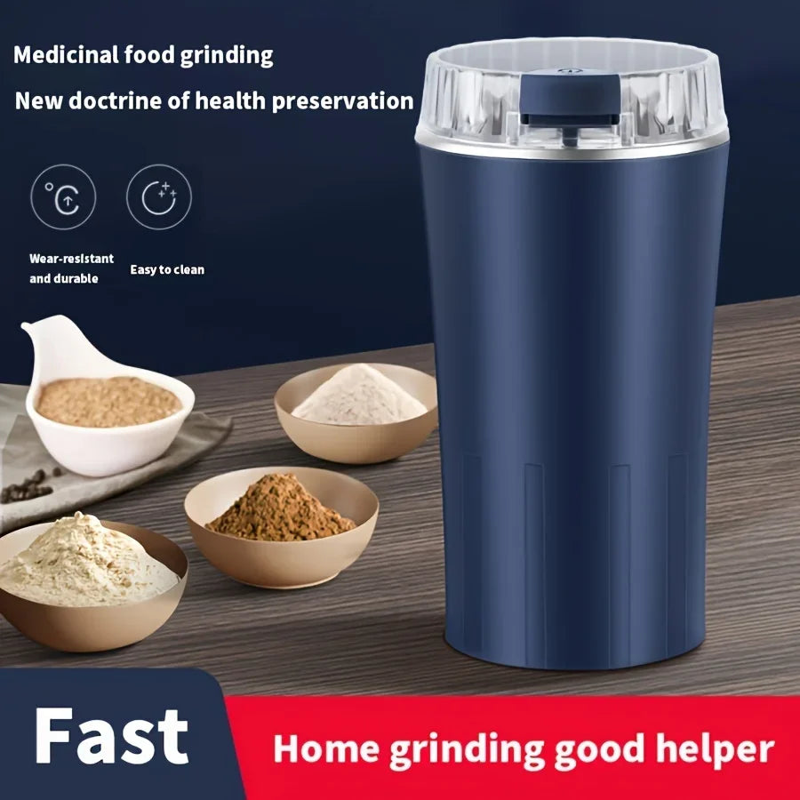 Electric Coffee Bean Grinder – Multifunctional One-Press Control Food Processor & Blender for Espresso, Nuts & Grains