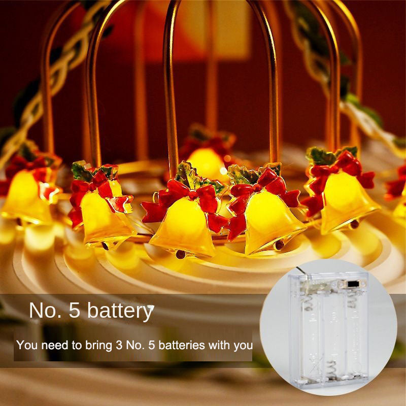 Bell String Lights & Colorful Light Strips - Christmas Tree & Store Decorations
