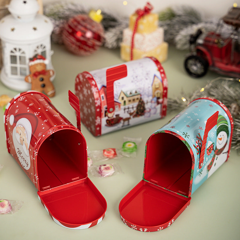 Christmas Mailbox & Gift Boxes - Tin Candy Boxes & Festive Ornaments