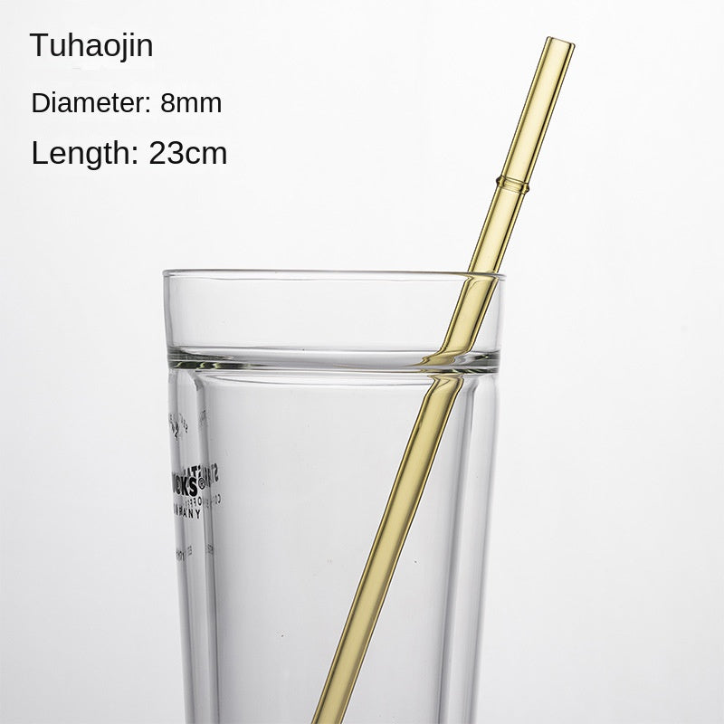 Eco-Friendly High Borosilicate Glass Straw – Durable 27cm Heat-Resistant Reusable Straw