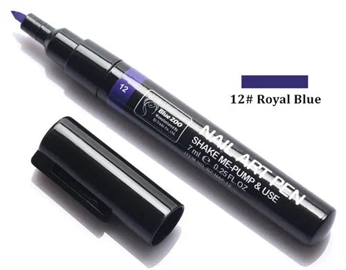 1PC Beauty 16 Colors Two-Way Acrylic Paint Pen – DIY Gel Polish Drawing Tool & Manicure Nail Art Accessory