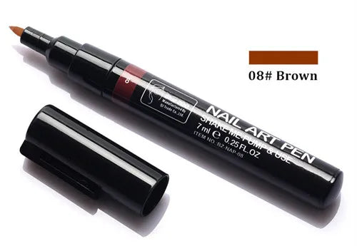 1PC Beauty 16 Colors Two-Way Acrylic Paint Pen – DIY Gel Polish Drawing Tool & Manicure Nail Art Accessory