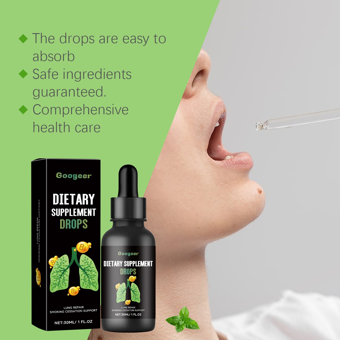 Googeer Lung Clearing Drops – Dietary Supplements for Respiratory Support