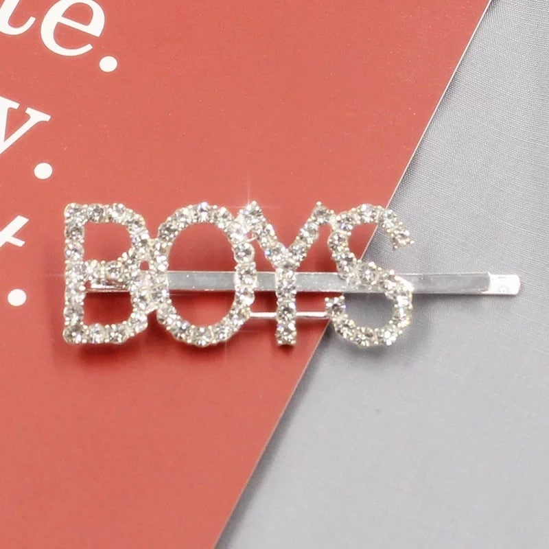 1PC Bling Letter Hairpins – Stylish Hair Clips & Barrettes for Women and Girls
