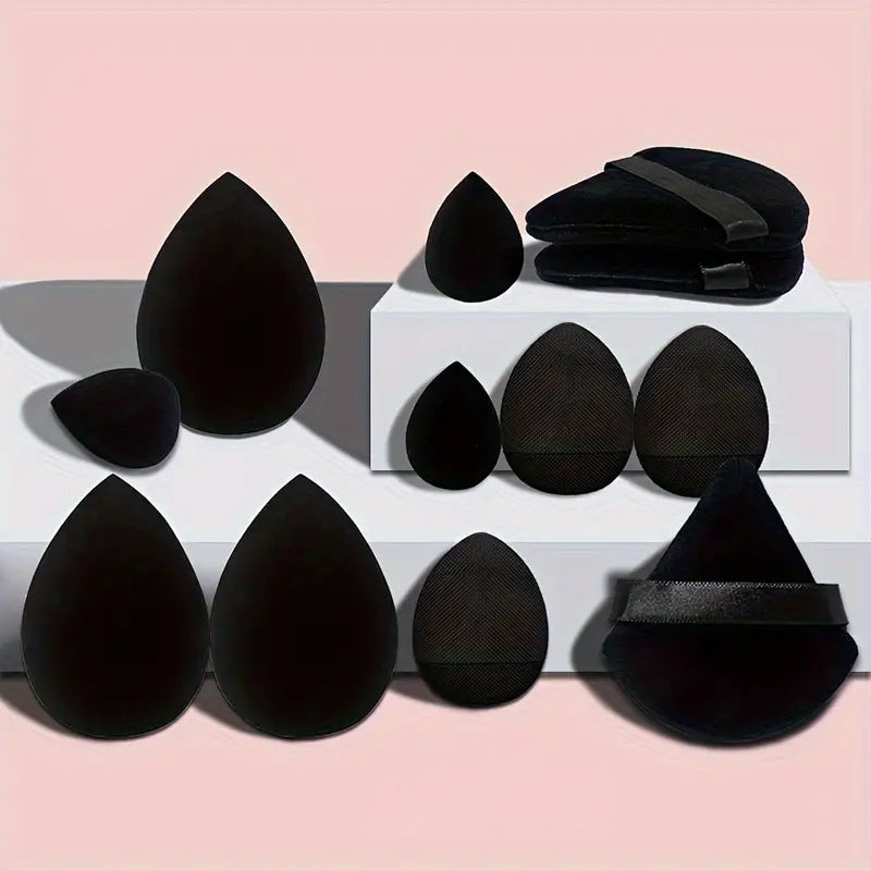 12pcs Makeup Sponge Blender Set – Beauty Egg Cosmetic Puff for Liquid & Cream Foundation