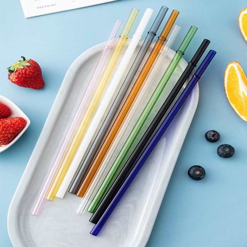 Eco-Friendly High Borosilicate Glass Straw – Durable 27cm Heat-Resistant Reusable Straw
