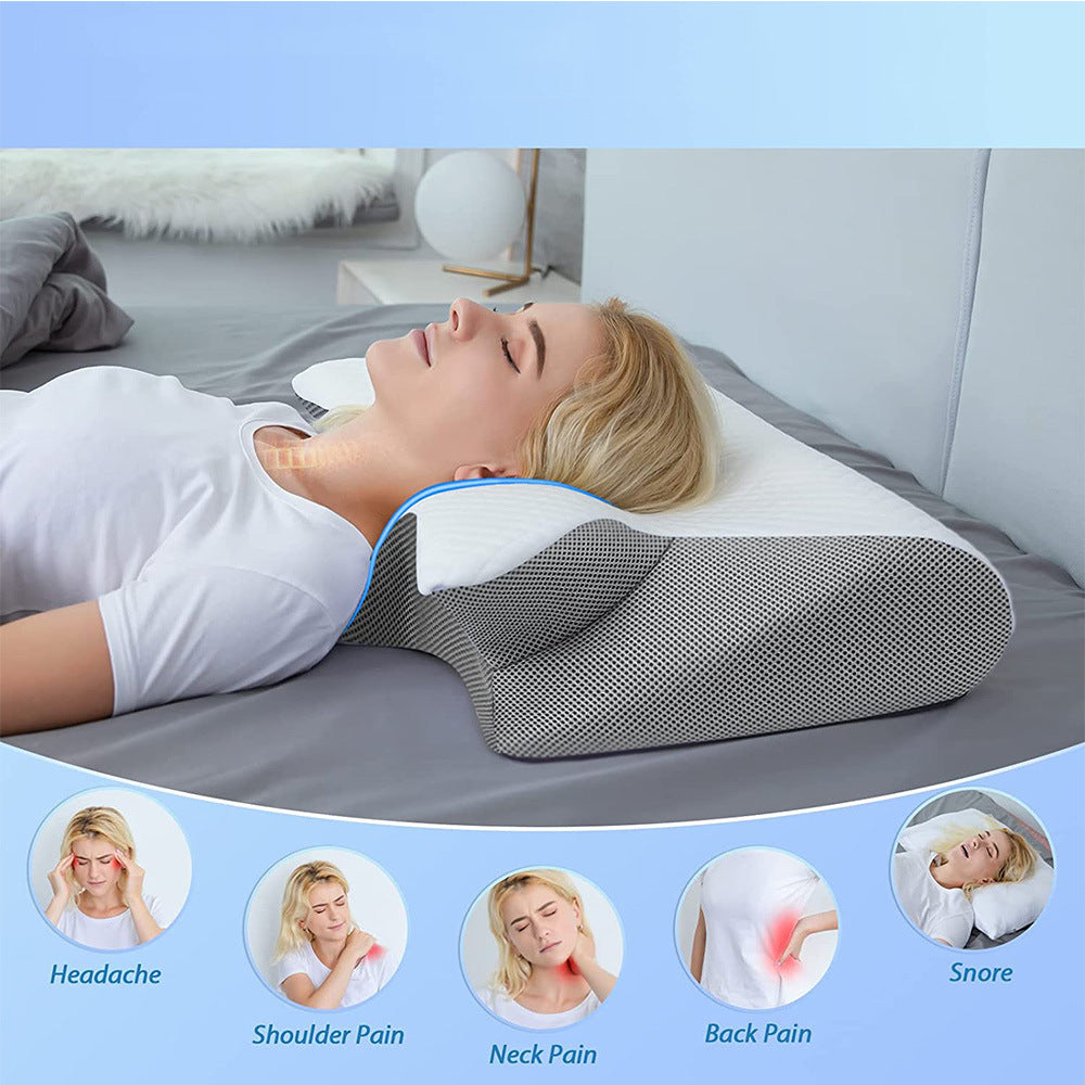 Home Sleep Memory Foam Orthopedic Cervical Neck Pillow Cotton Body Pillow Anime Style