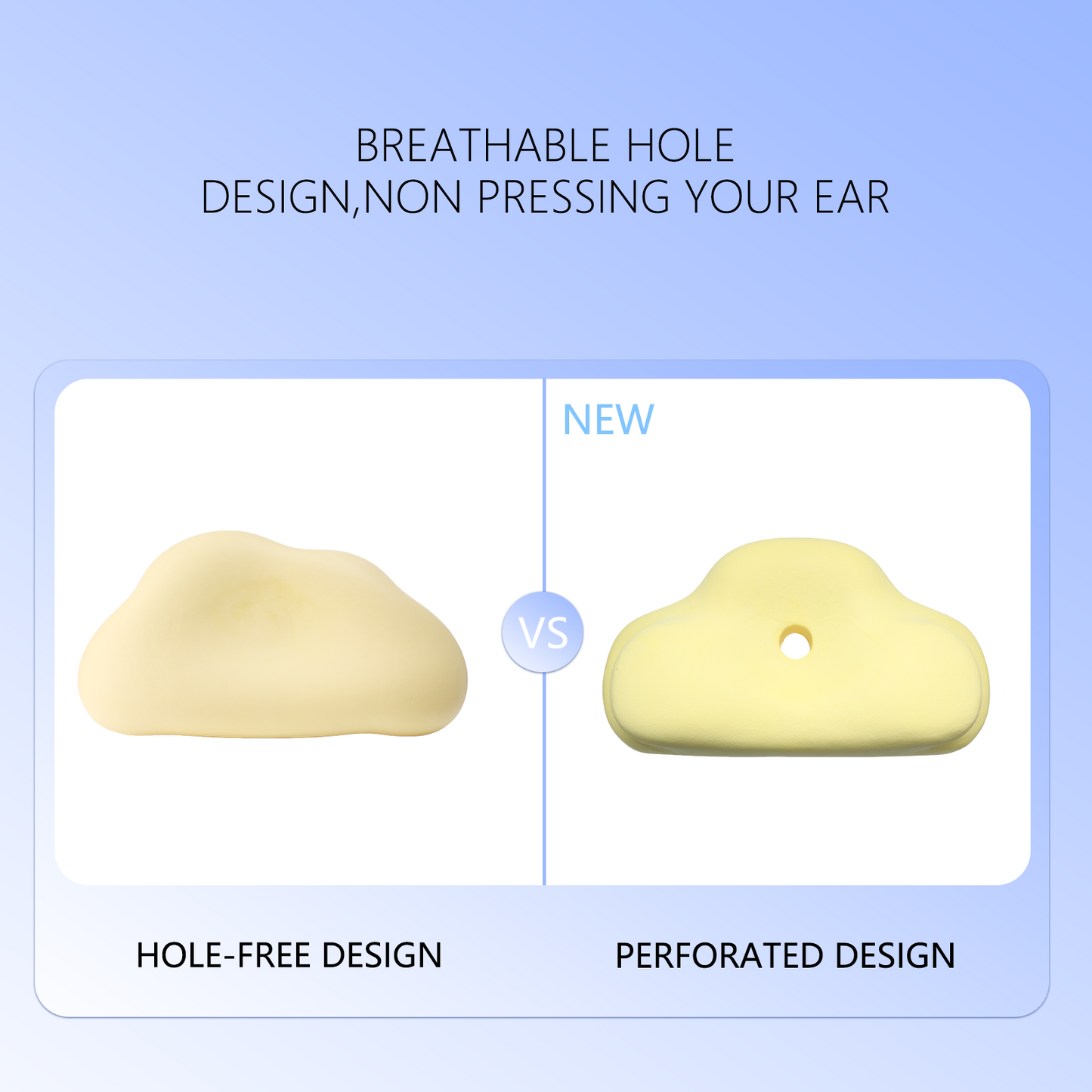 Cervical Orthopedic Contour Memory Foam Cloud Pillow for Comfortable Sleep