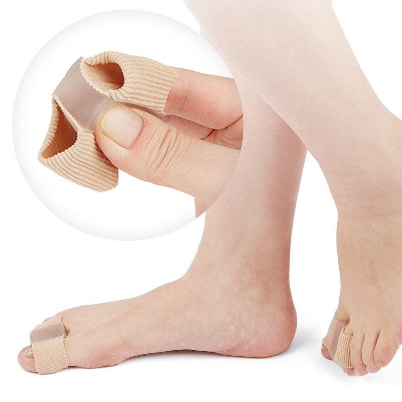 Gel Fiber Toe Correction Big Toe Valgus Splitter Double Hole Orthosis
