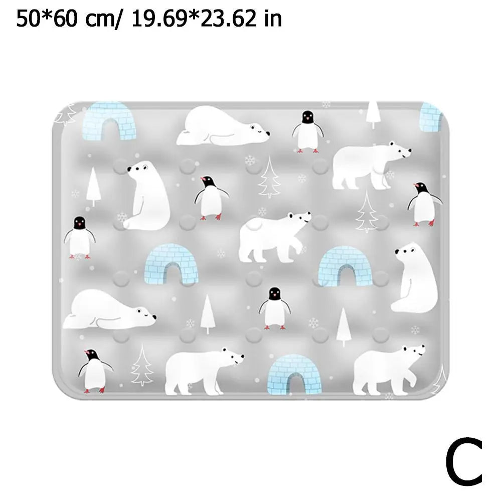 Summer Pet Cooling Pad – Ice Crystal Gel Cool Bed for Cats & Dogs