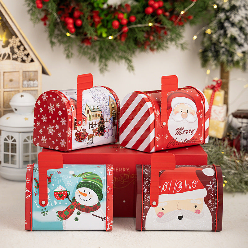 Christmas Mailbox & Gift Boxes - Tin Candy Boxes & Festive Ornaments