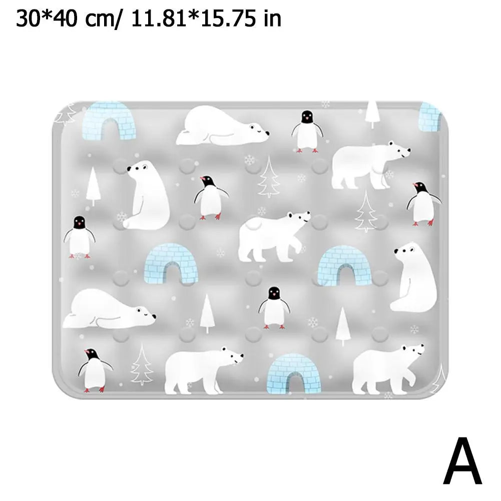 Summer Pet Cooling Pad – Ice Crystal Gel Cool Bed for Cats & Dogs
