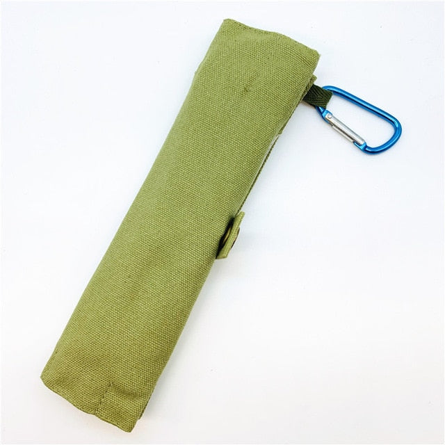 Portable Eco-Friendly Flatware Set – 7PCS Bamboo Travel Cutlery (Knife, Fork, Spoon, Straws, Chopsticks)