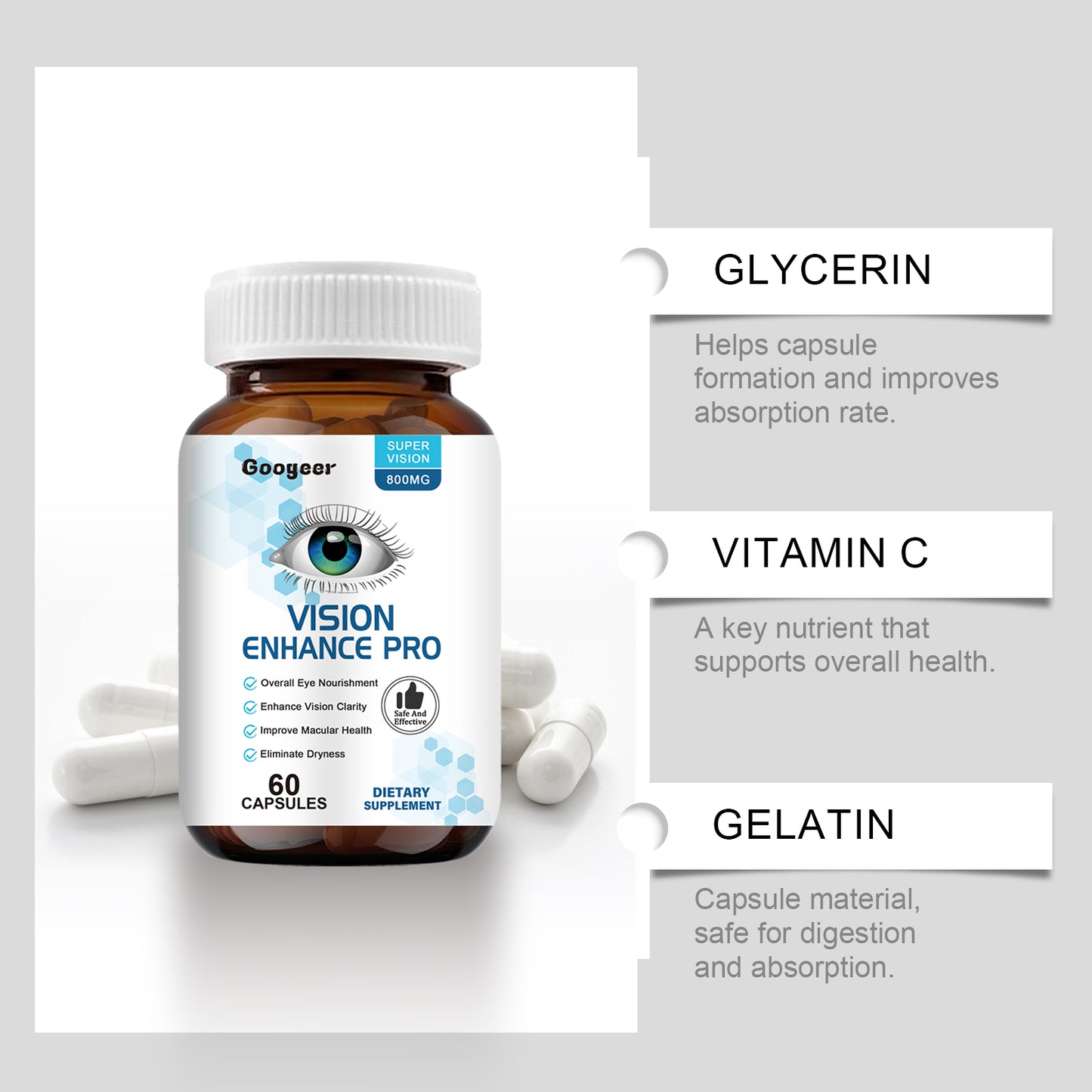 Googeer Dietary Supplement Capsule – Body Health & Wellness Support