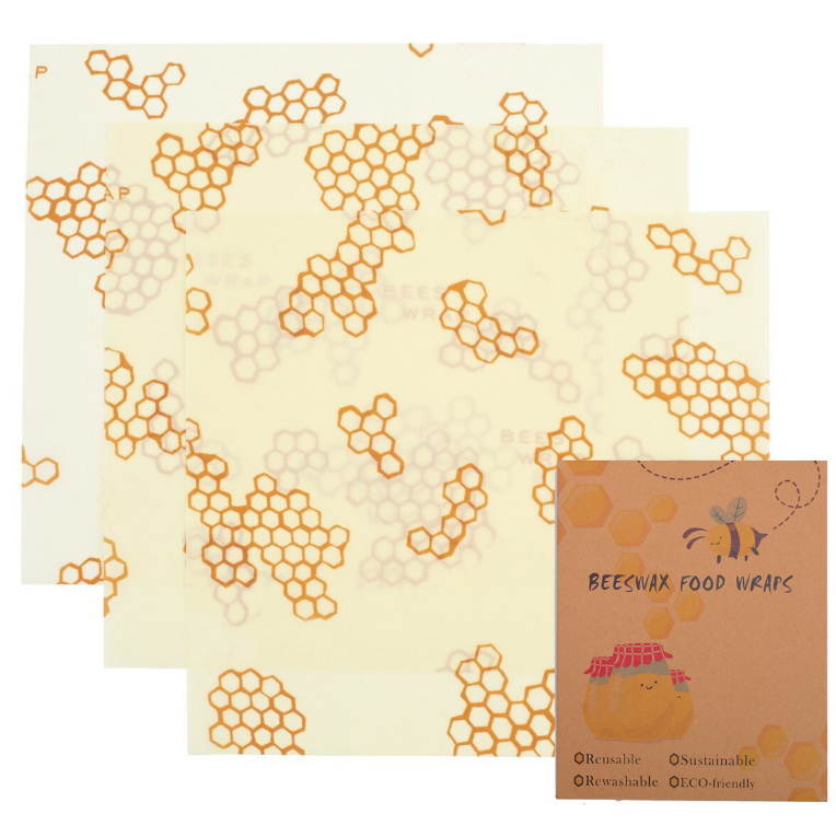 Reusable Food Wrap – Silicone Stretch Lid & Beeswax Cloth
