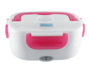 220V/110V Portable Electric Heating Lunch Box – Food-Grade Container with 4 Buckles Dinnerware Set