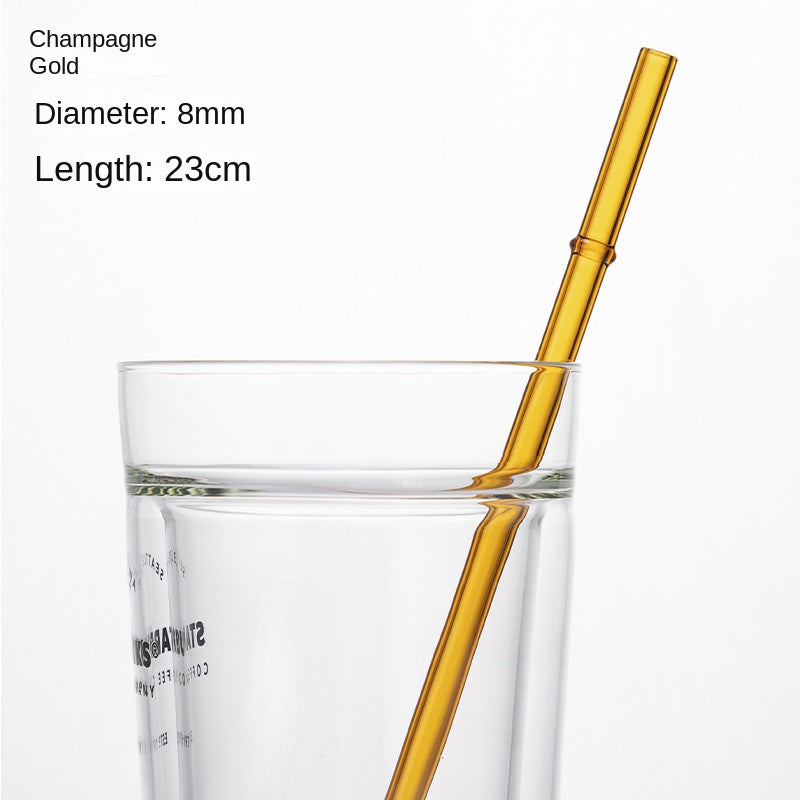 Eco-Friendly High Borosilicate Glass Straw – Durable 27cm Heat-Resistant Reusable Straw