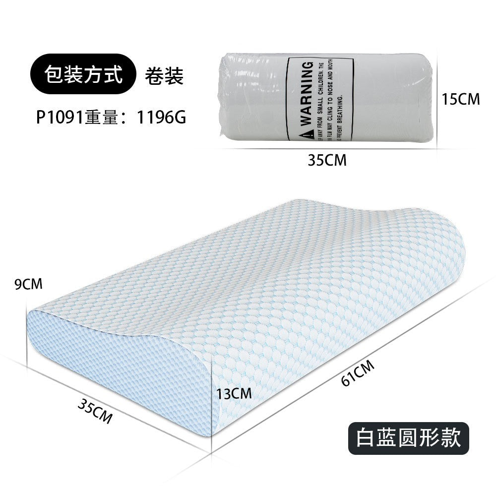 Ergonomic Contour Design Memory Foam Firm Ventilated Gel Pillow for Side Sleepers