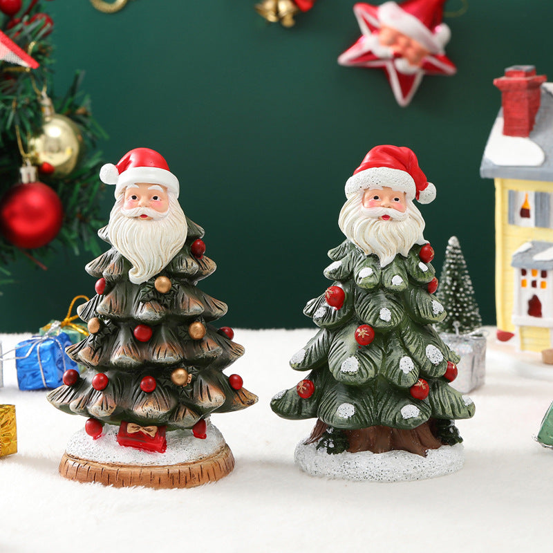Resin Christmas Tree Decorations - Desktop Holiday Ornaments & Festive Gifts
