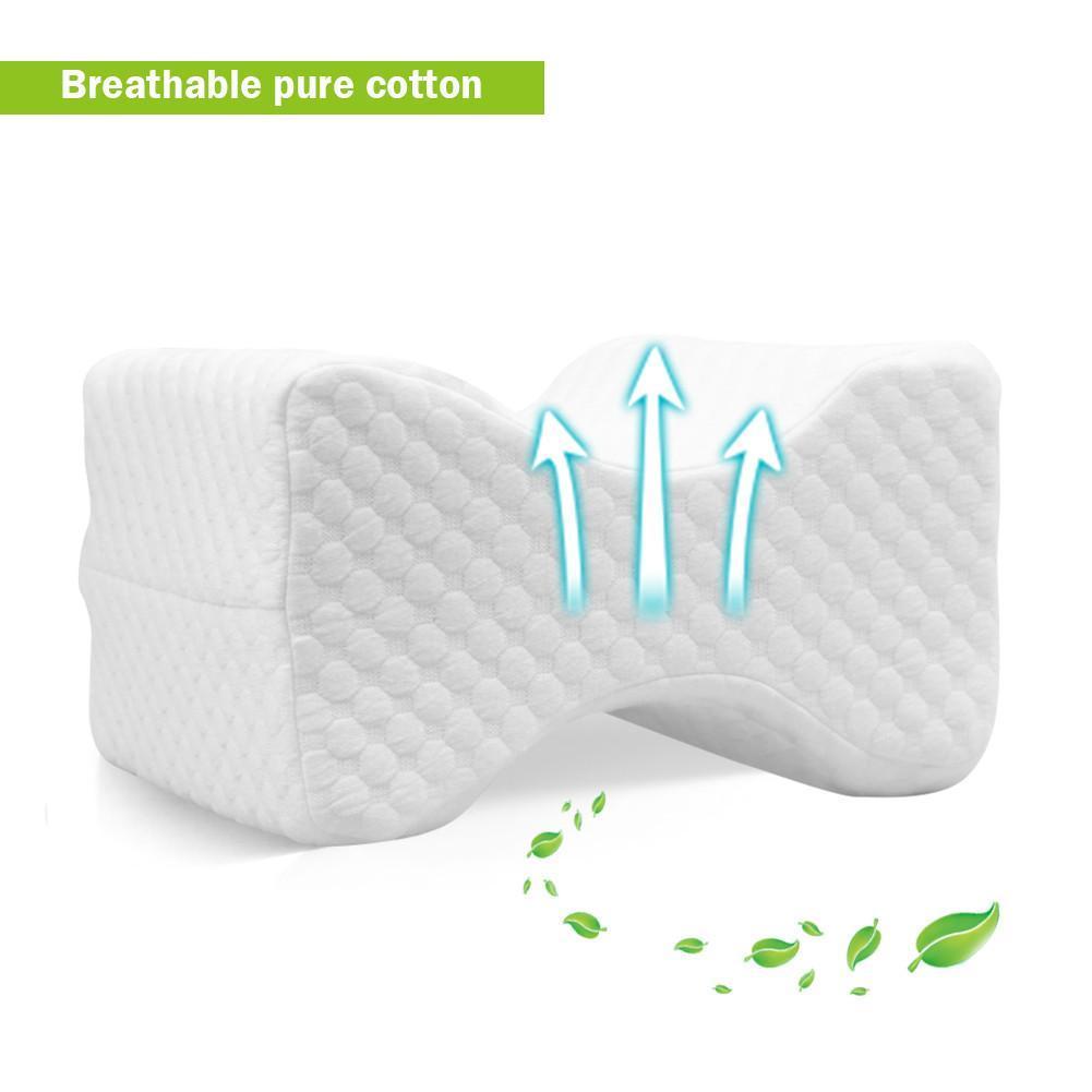 Memory Foam Knee Wedge Pillow for Sleeping Sciatica Back Hip Joint Pain Relief Contour Leg Pad Support Cushion