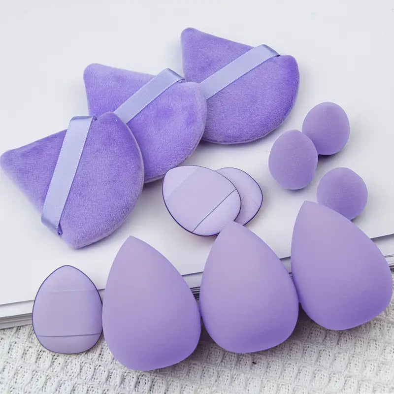 12pcs Makeup Sponge Blender Set – Beauty Egg Cosmetic Puff for Liquid & Cream Foundation
