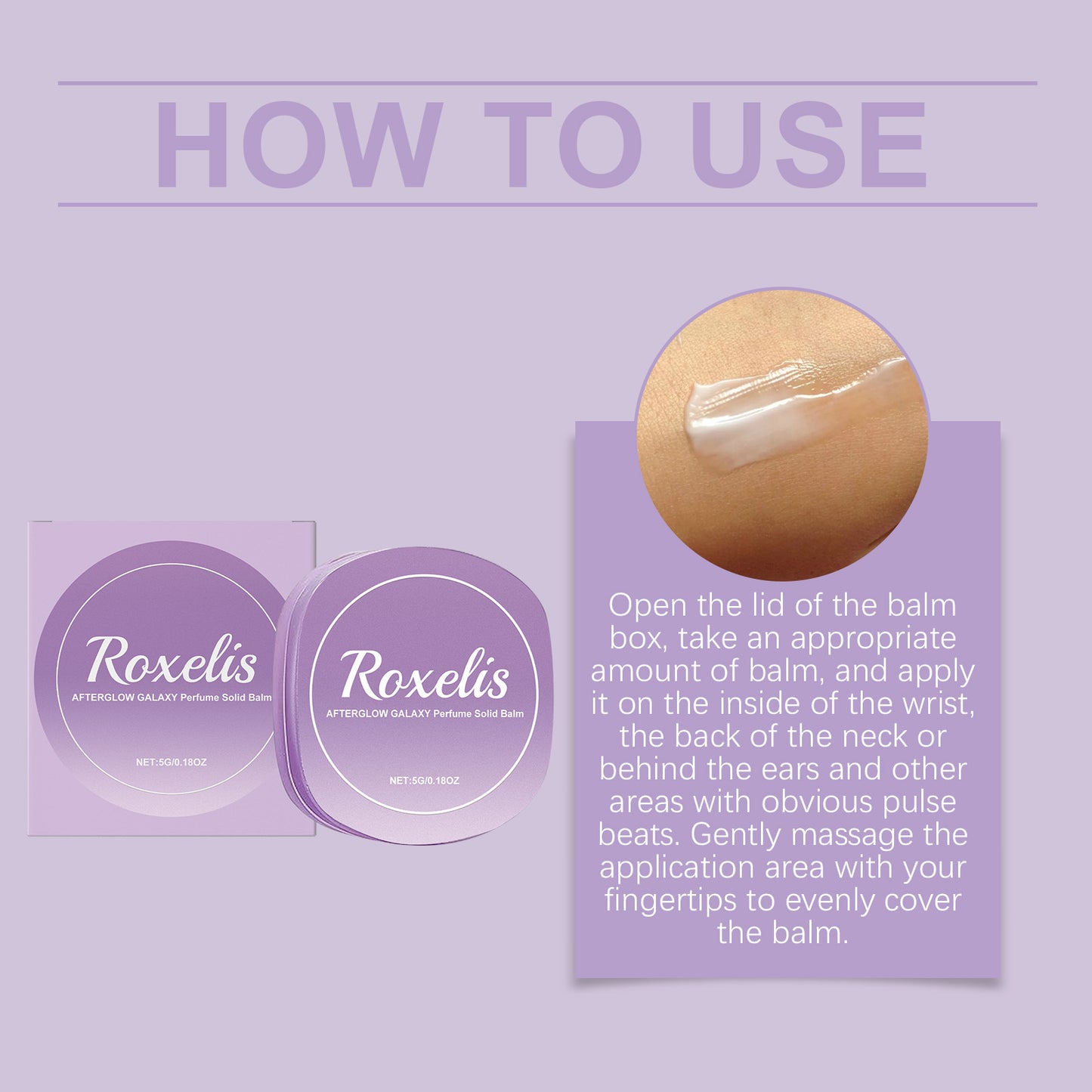 Roxelis Lavender Fragrance Solid Balm – Everyday Portable Fresh Scent