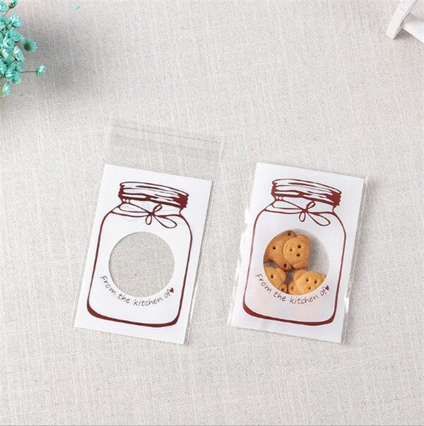 100PCS Plastic Gift Bags – Reusable Packaging Pouches (S & M Sizes)