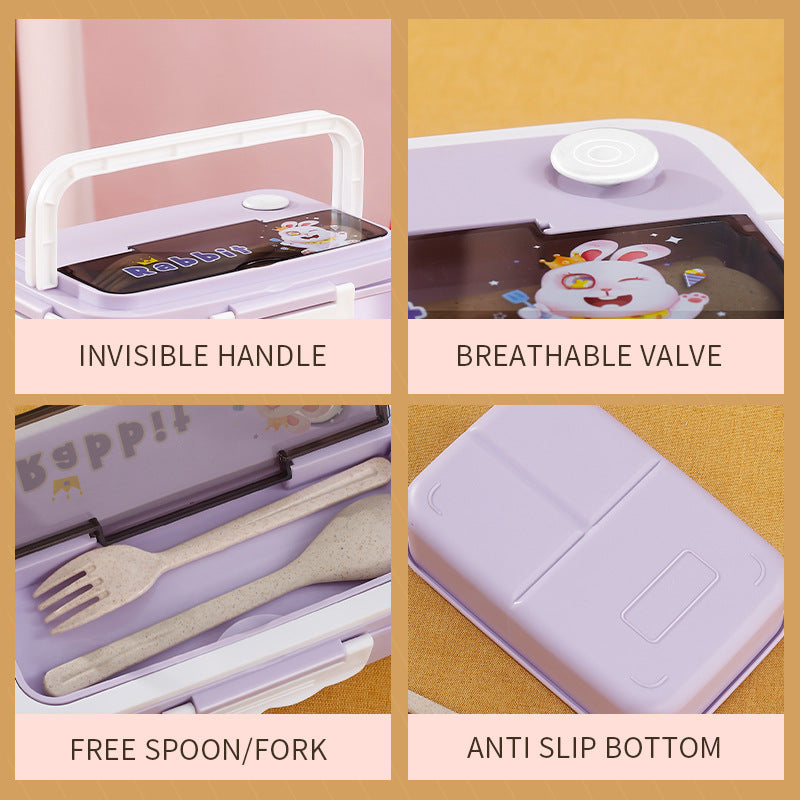 Cartoon Fashion Leak-Proof Sealed Microwaveable Lunch Box