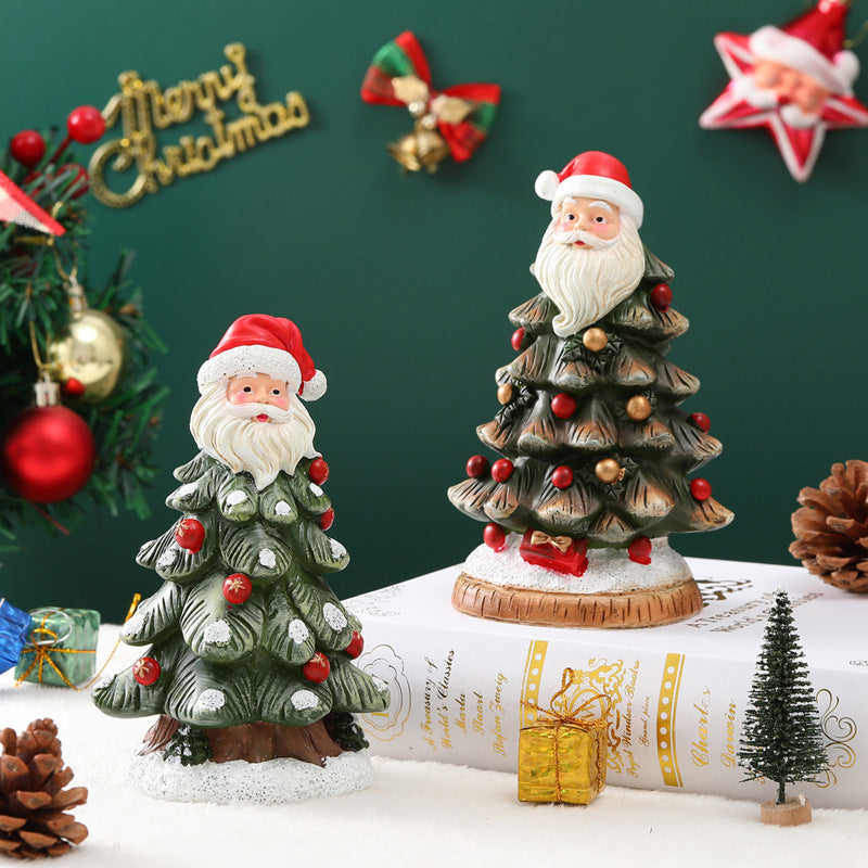Resin Christmas Tree Decorations - Desktop Holiday Ornaments & Festive Gifts