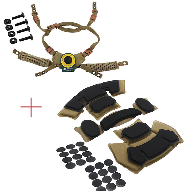 Full Memory Helmet Foam Liner 2nd Gen FAST Tactical Cushioning Pad with Knob Adjustment Strap