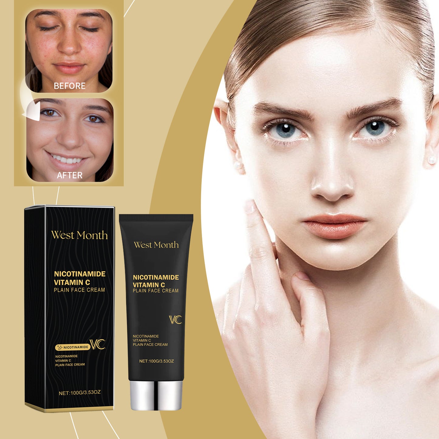 West&Month Plain Face Cream – Brightening & Skin Toning Beauty