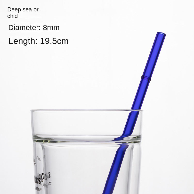 Eco-Friendly High Borosilicate Glass Straw – Durable 27cm Heat-Resistant Reusable Straw