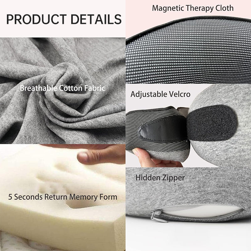 Memory Foam Neck Travel Pillow Soft 360° Head Support for Home, Plane & Car