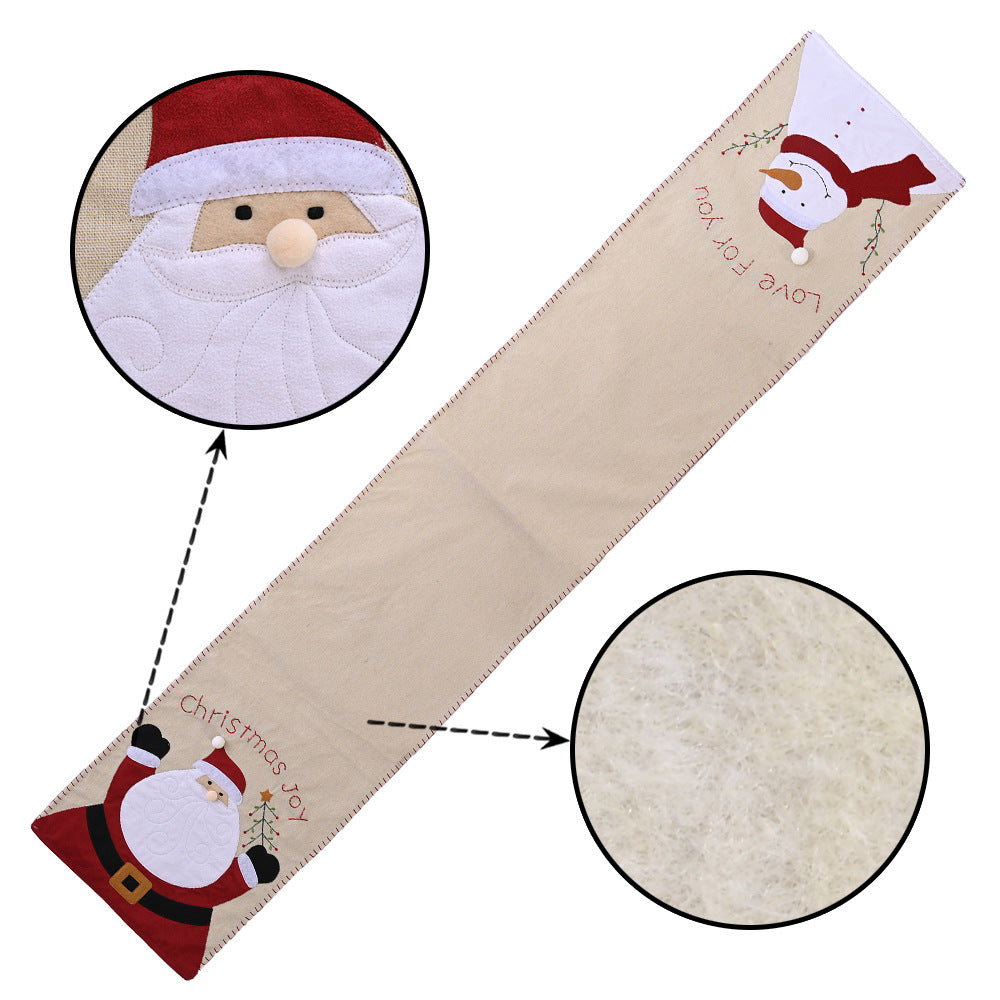 Snowman Linen Table Flags & Placemats - Christmas Dining Table Decorations