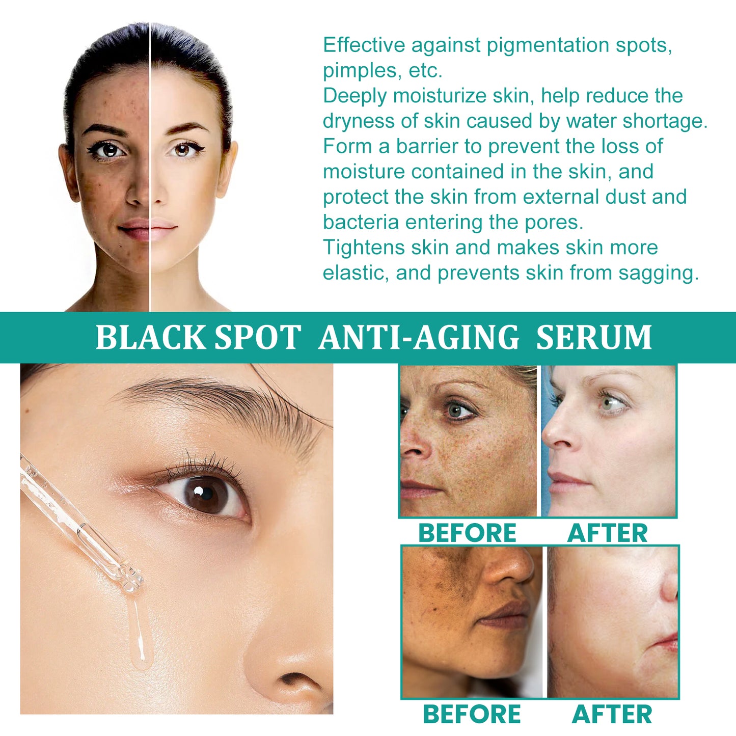 Huyết thanh chống lão hóa, làm mờ vết thâm EELHOE, dưỡng ẩm da, chống nhăn.