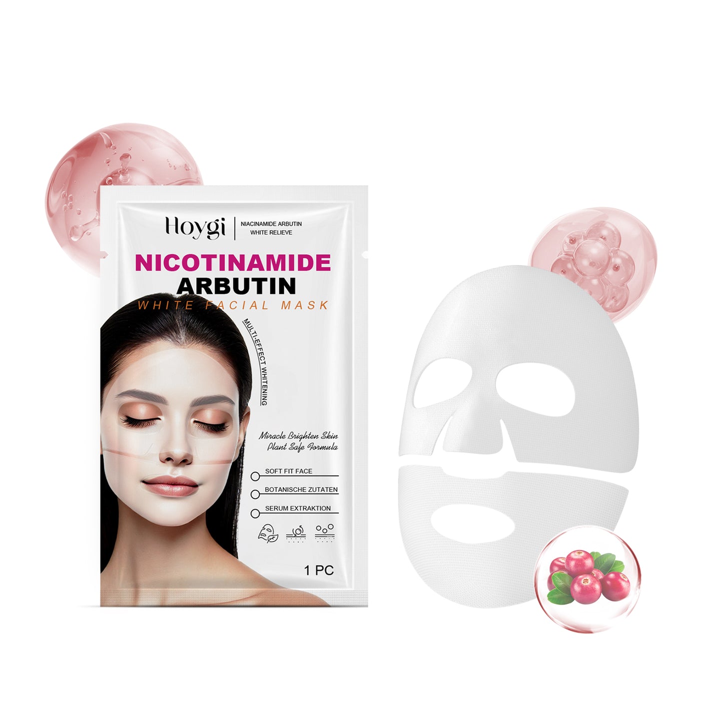 Hoygi Nicotinamide Arbutin Moisturizing Mask – Nourishing Facial Essence