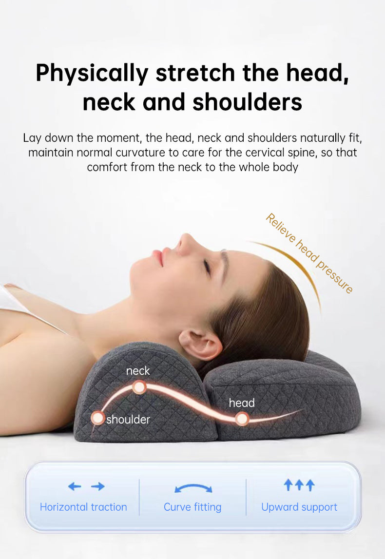 Bed Side Sleeping Pillow Neck Pain Relief Ergonomic Cervical Memory Foam
