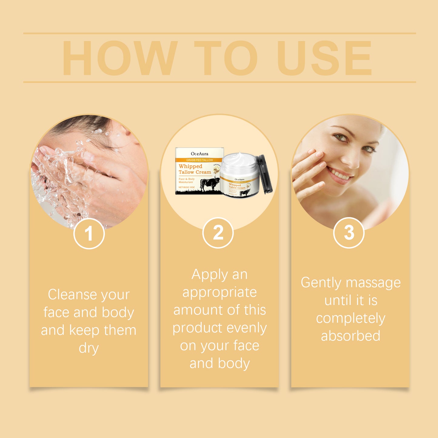 OceAura Tallow Honey Moisturizer – Smooth & Nourishing Facial Care