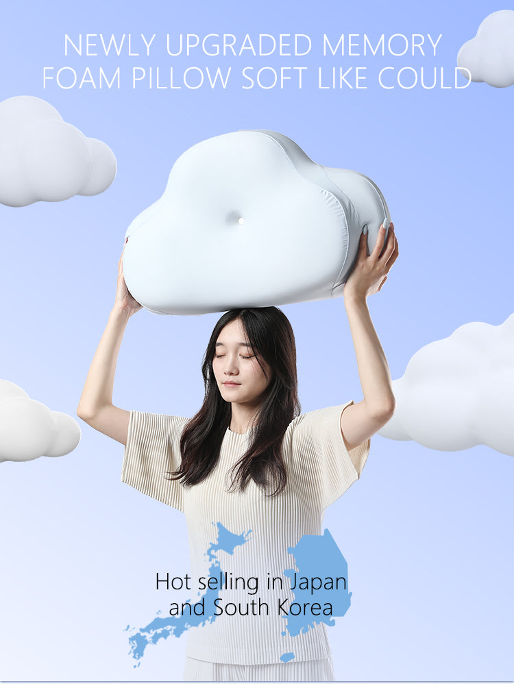 Cervical Orthopedic Contour Memory Foam Cloud Pillow for Comfortable Sleep