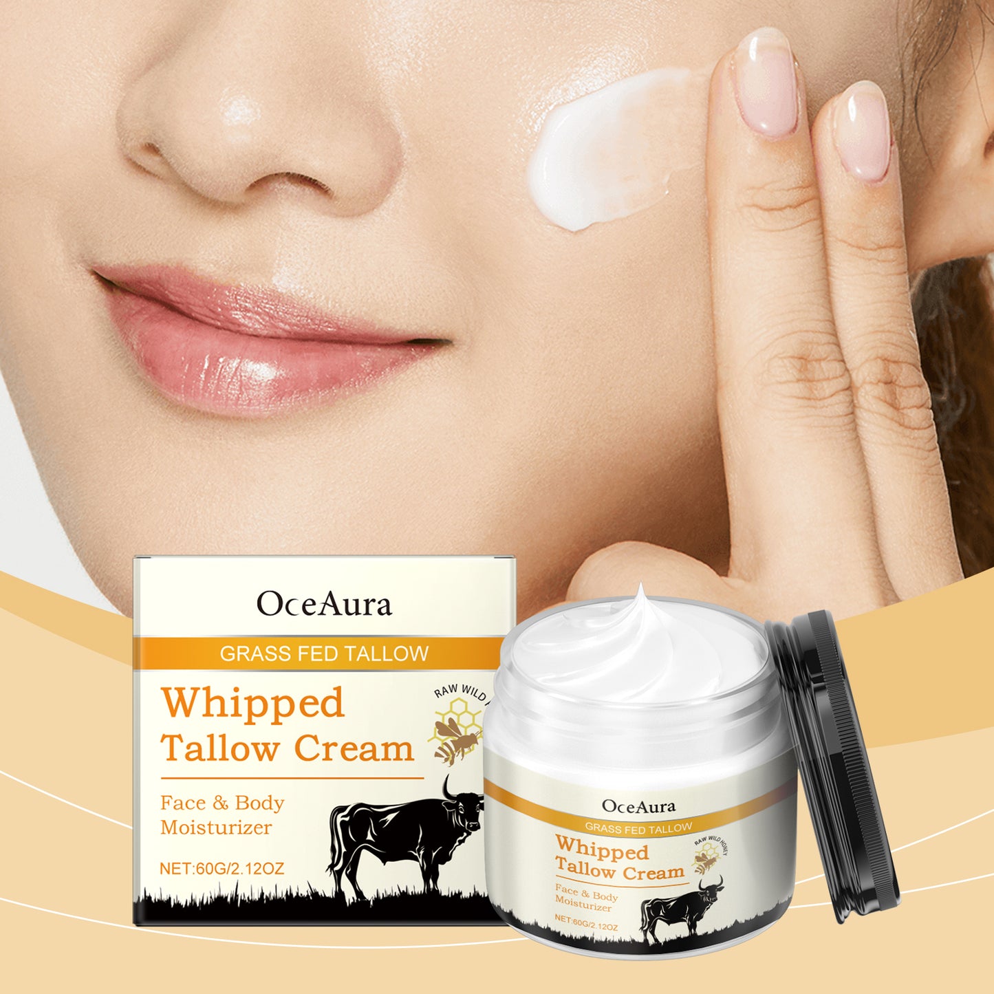 OceAura Tallow Honey Moisturizer – Smooth & Nourishing Facial Care