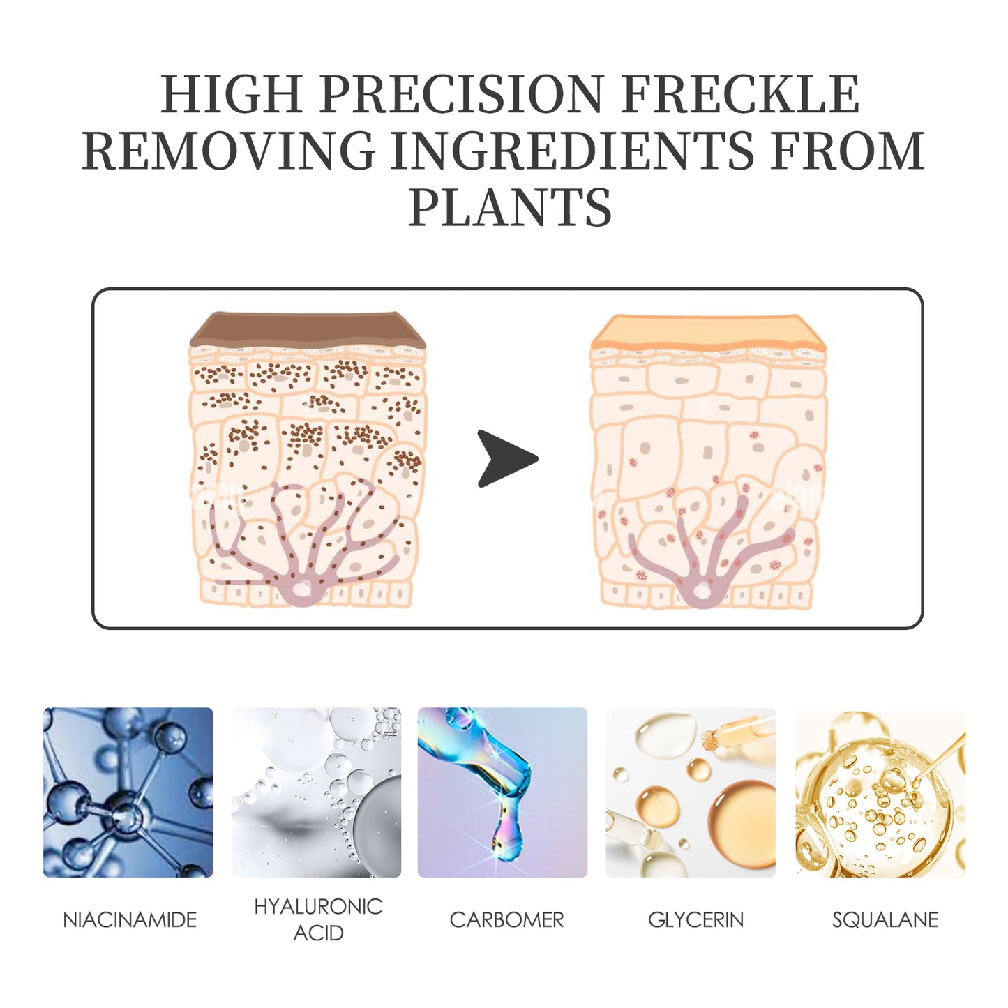 Huyết thanh làm sáng da mặt, làm mờ các vết thâm, dưỡng ẩm và phục hồi nếp nhăn.