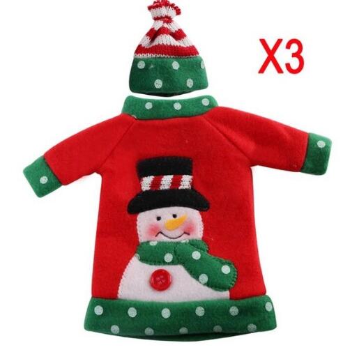 Red Wine Bottle Covers - Christmas & New Year Party Decoration Supplies