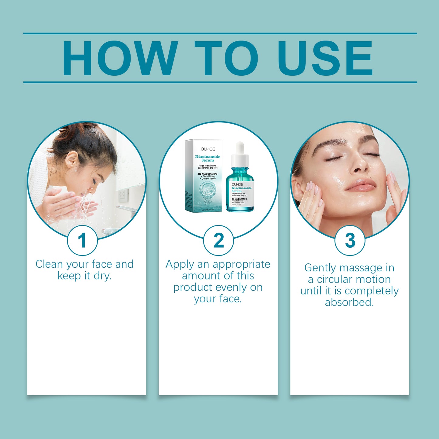 Tinh chất làm sáng da mặt Nicotinamide, dưỡng ẩm, làm sáng và nuôi dưỡng nhẹ nhàng, tinh chất dưỡng ẩm và chăm sóc da mặt.