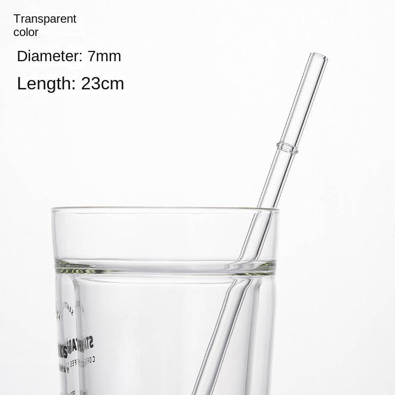 Eco-Friendly High Borosilicate Glass Straw – Durable 27cm Heat-Resistant Reusable Straw