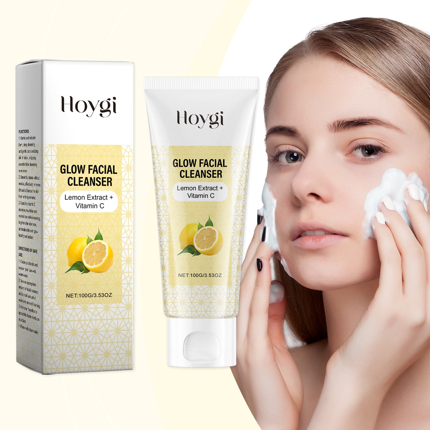 Hoygi Vitamin C Brightening Cleanser – Gentle & Moisturizing Face Wash
