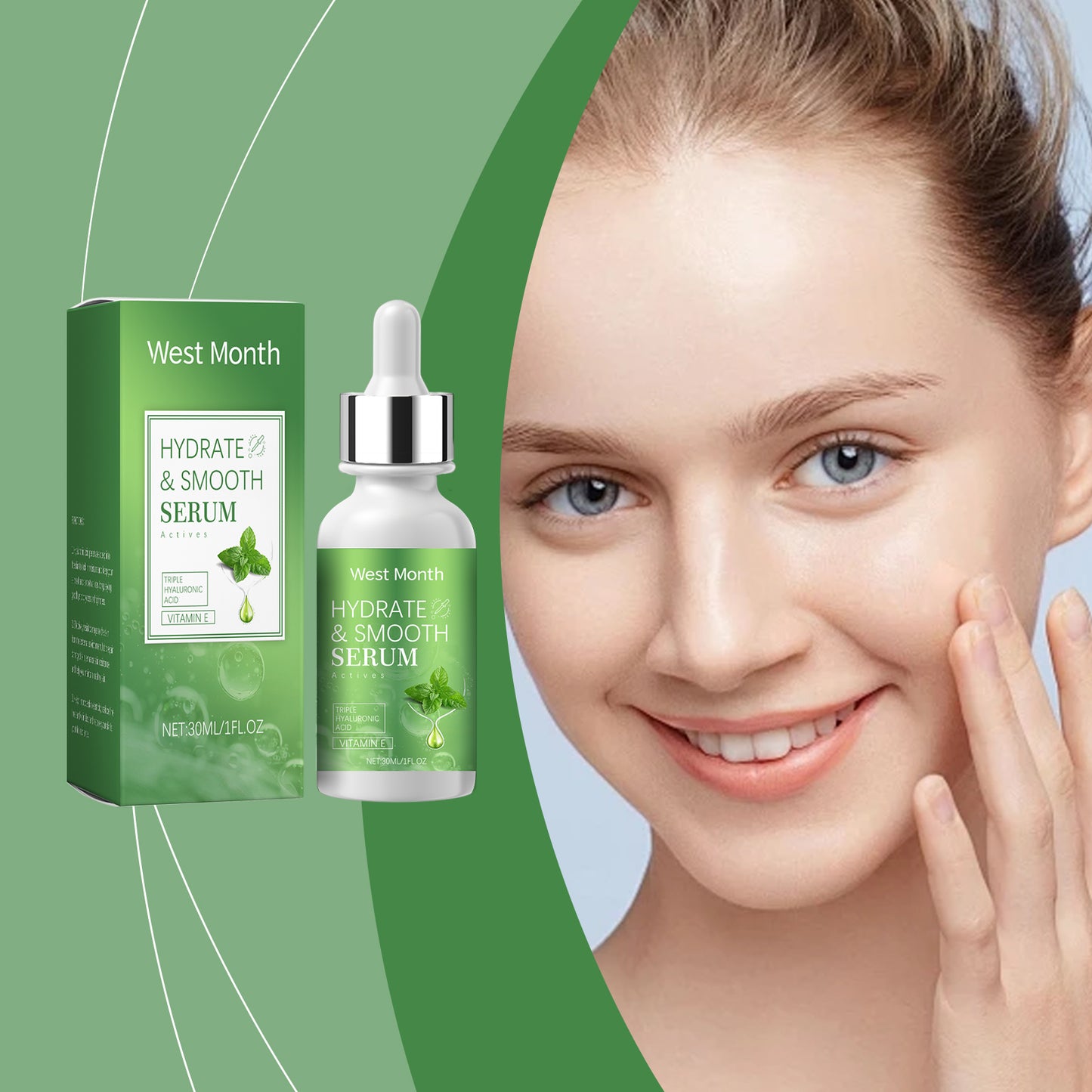 Hydrating Serum with Hyaluronic Acid – Facial Moisturizing, Brightening & Firming