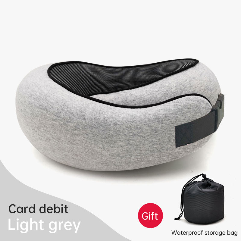 Memory Foam Neck Pillow U-Shaped Cervical Vertebra Travel Pillow with Carry Bag