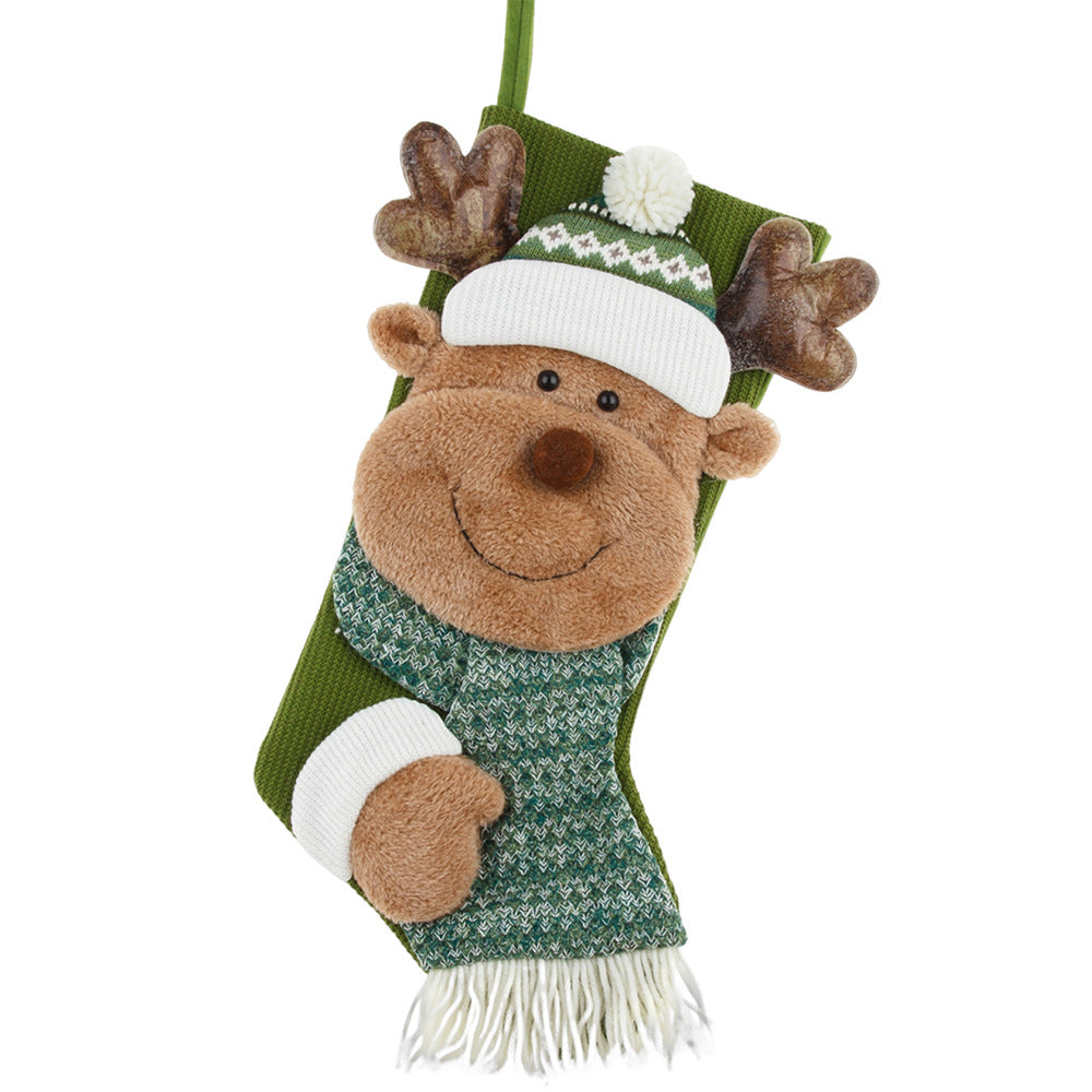 Green Christmas Socks & Candy Gift Socks - Hanging Decorations & Xmas Gifts